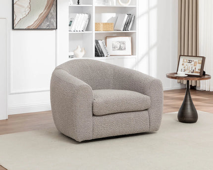 Ariana Arm Chair In Taupe Boucle