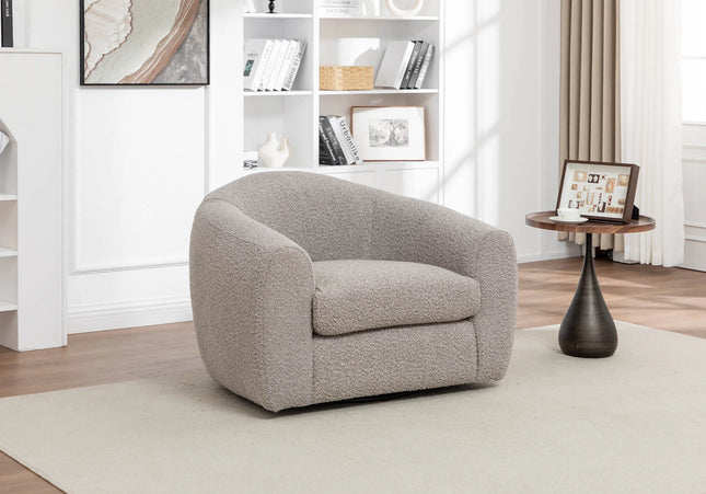 Ariana Arm Chair In Taupe Boucle