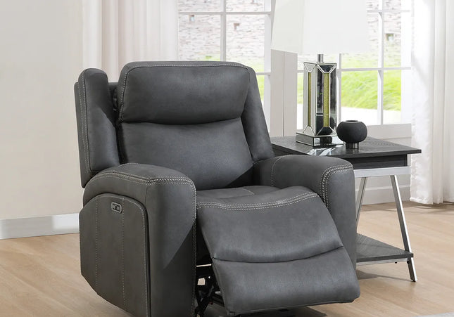 Atlanta Power Recliner Arm Chair In Grey