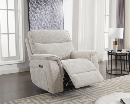 Barrington Power Recliner Arm Chair In Beige
