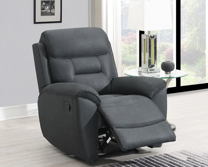 Canterbury Manual Or Power Recliner Arm Chair In Dark Grey