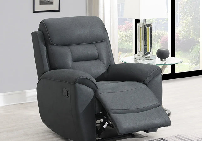 Canterbury Manual Or Power Recliner Arm Chair In Dark Grey