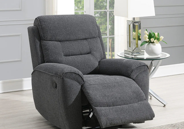 Canterbury Manual Or Power Recliner Arm Chair In Dark Grey