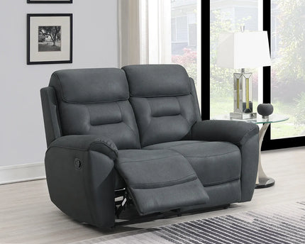 Canterbury 2 Seater Manual Or Power Recliner Sofa In Dark Grey