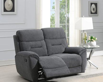 Canterbury 2 Seater Manual Or Power Recliner Sofa In Dark Grey