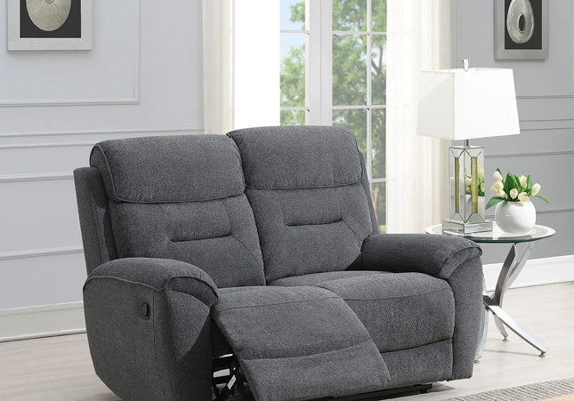 Canterbury 2 Seater Manual Or Power Recliner Sofa In Dark Grey