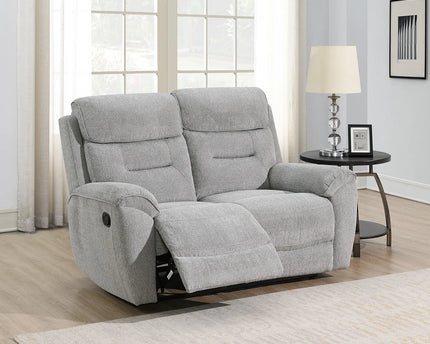 Canterbury 2 Seater Manual Or Power Recliner Sofa In Light Grey