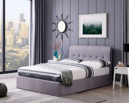Carmel Ottoman Bed Bundle Grey - Double or King Size