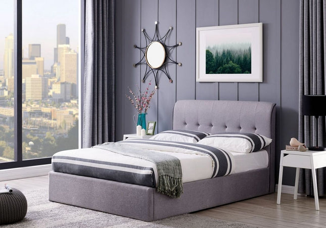 Carmel Ottoman Bed Bundle Grey - Double or King Size