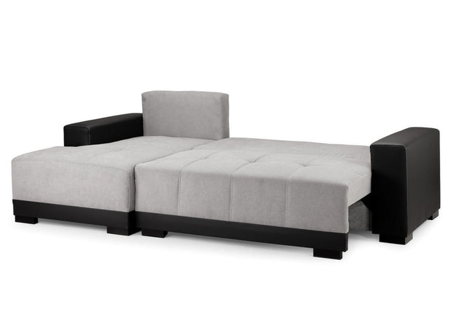 Cinema Sofa Bed Left Hand - Grey - Black