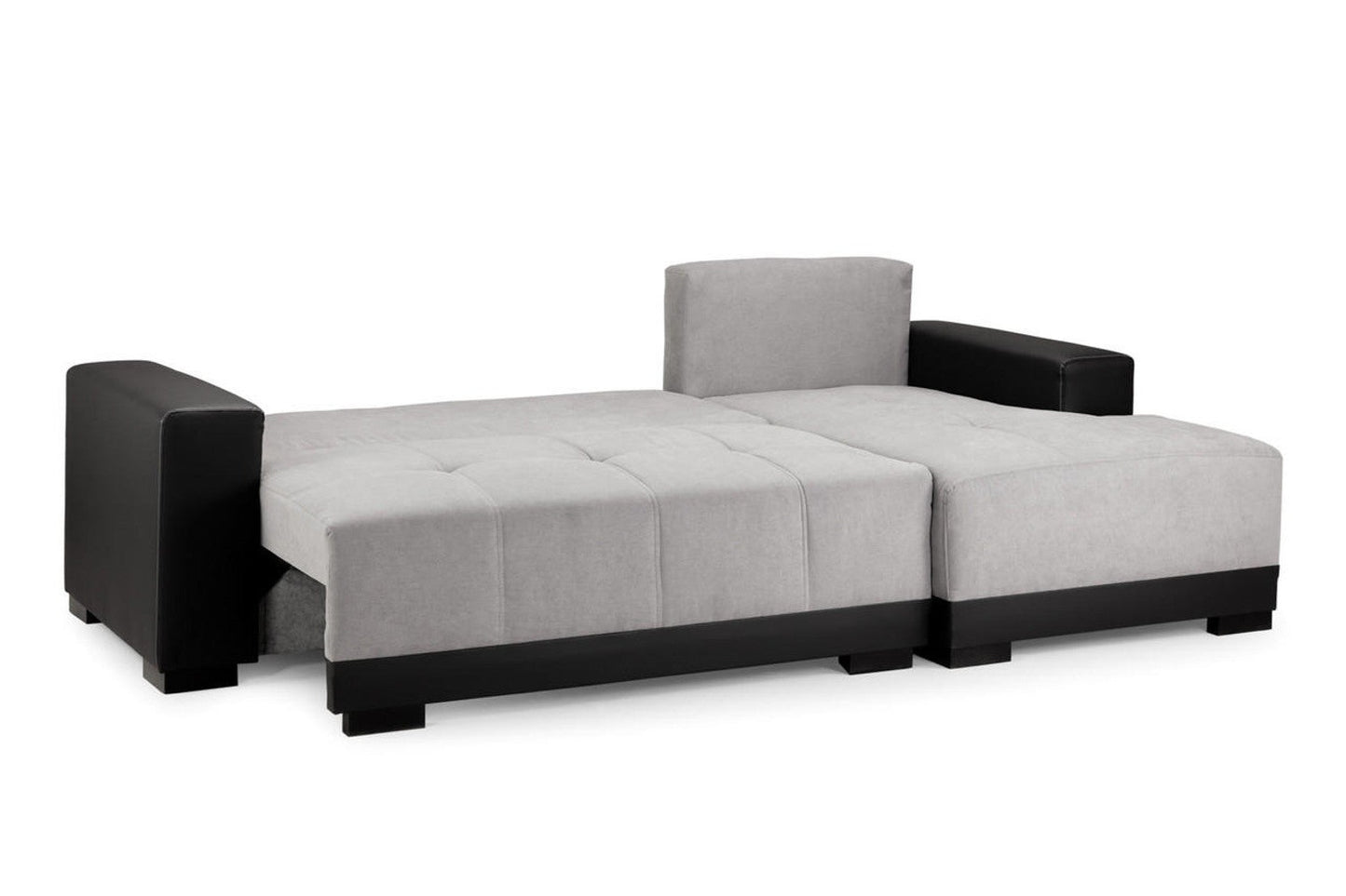Cinema Sofa Bed Right Hand - Grey - Black