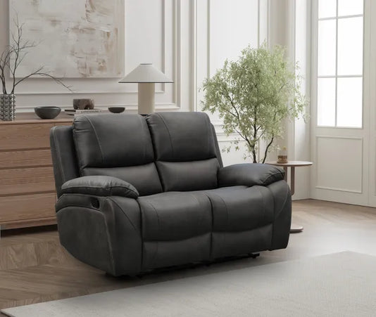 Isabella Manual Recliner 2 Seater In Charcoal