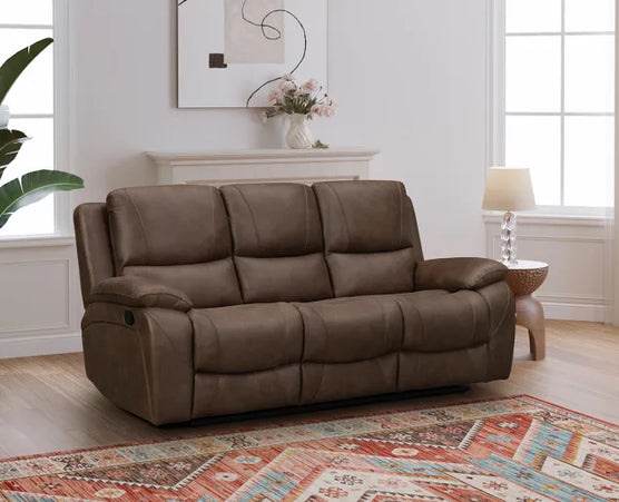 Isabella Manual Recliner 3 Seater In Chocolate