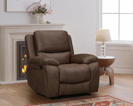 Isabella Manual Recliner Armchair In Chocolate