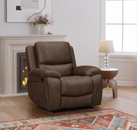 Isabella Manual Recliner Armchair In Chocolate