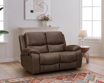 Isabella Manual Recliner 2 Seater In Chocolate