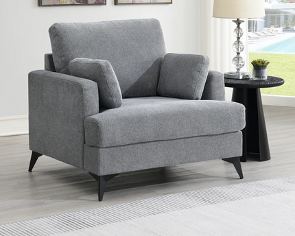 Ernesto Arm Chair In Dark Grey