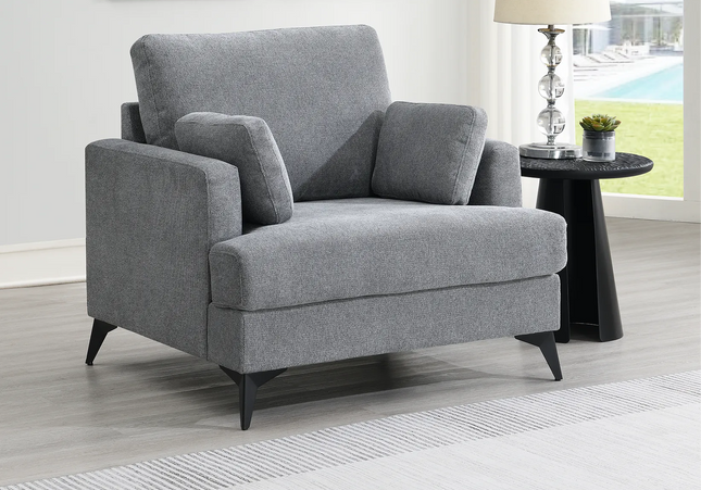 Ernesto Arm Chair In Dark Grey