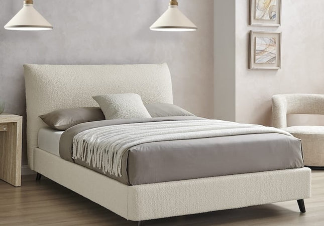 Luna Pillow Bed - Double Or King Size - Ivory Boucle