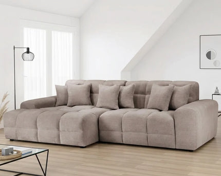 Jacob Latte Left Hand Facing Corner Sofa