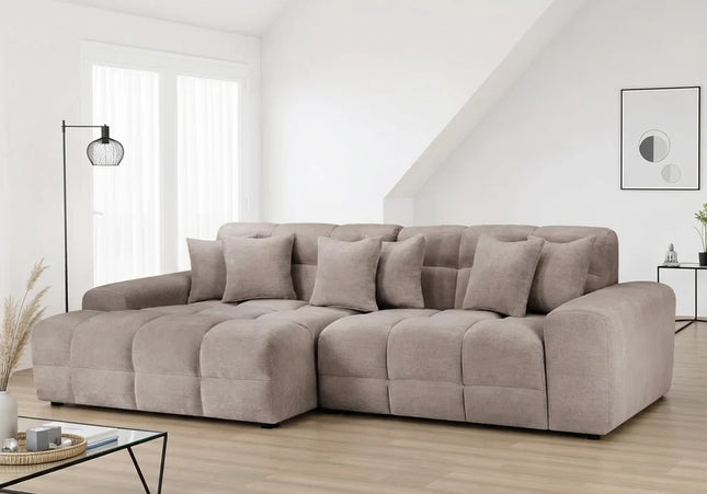 Jacob Latte Left Hand Facing Corner Sofa