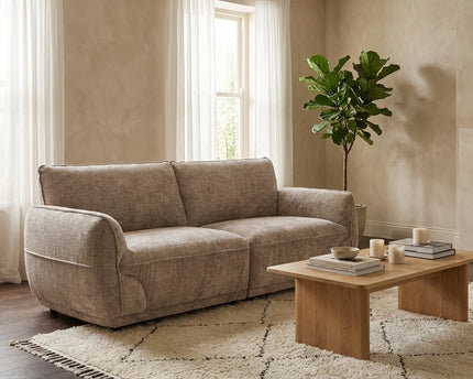 Angelo 3 Seater Fabric Sofa – Beige