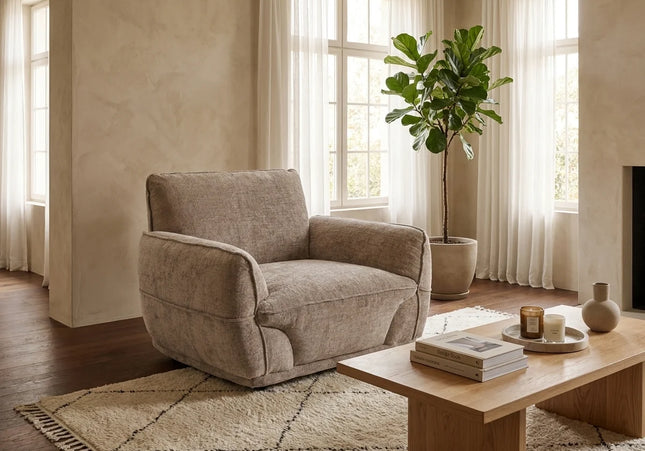 Angelo Fabric Armchair – Beige
