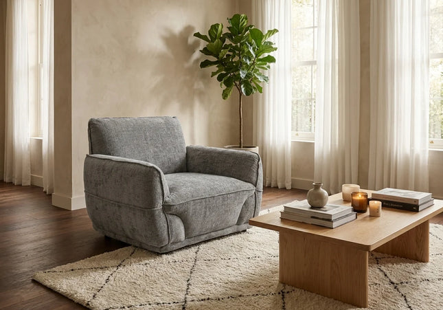 Angelo Fabric Armchair – Grey