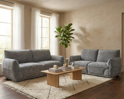 Angelo 3+2 Fabric Sofa Set – Grey