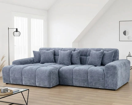 Jacob Grey Left Hand Facing Corner Sofa