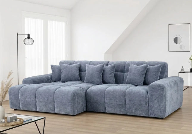 Jacob Grey Left Hand Facing Corner Sofa