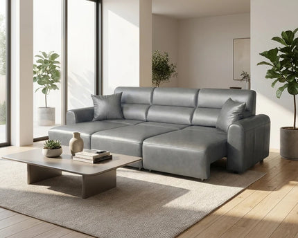 Conway Electric Recliner 3 Seater Sofa – Grey