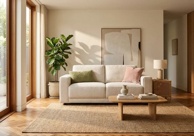 Marlow Beige 2 Seater Sofa