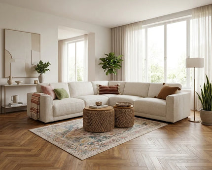 Marlow Beige Large Corner Sofa