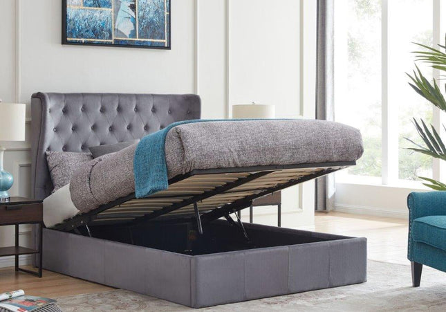 Holway Ottoman Bed Bundle Grey - Double Or King Size