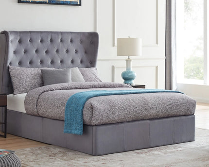 Holway Ottoman Bed Bundle Grey - Double Or King Size