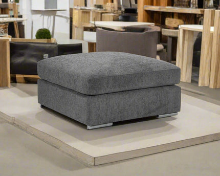 Naples Footstool In Grey