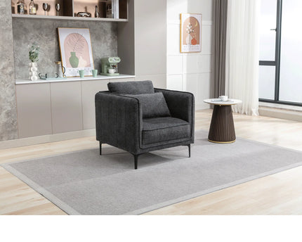 Lando Arm Chair In Dark Grey