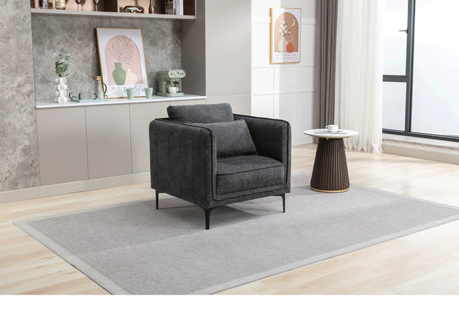 Lando Arm Chair In Dark Grey