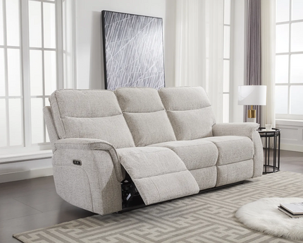 Barrington Power Recliner 3 Seater In Beige