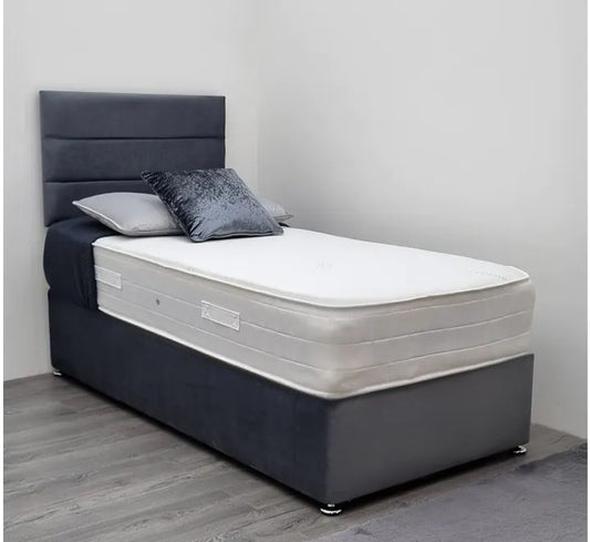 3 Panel Horizontal Headboard Single Divan Bed