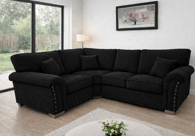 Harrison 1C2 Corner Sofa In Black