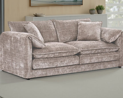Solaya Beige 3 Seater Sofa