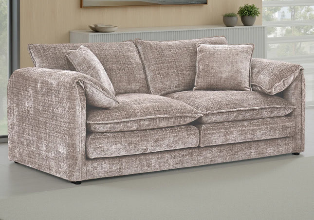 Solaya Beige 3 Seater Sofa