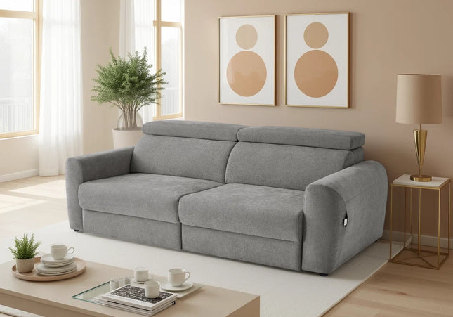 Dakota Electric Reclining 3 Seater Sofa Bed – Grey