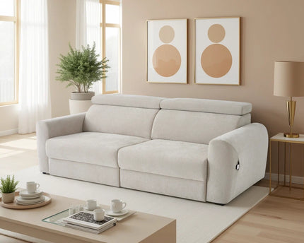 Dakota Electric Reclining 3 Seater Sofa Bed – Beige