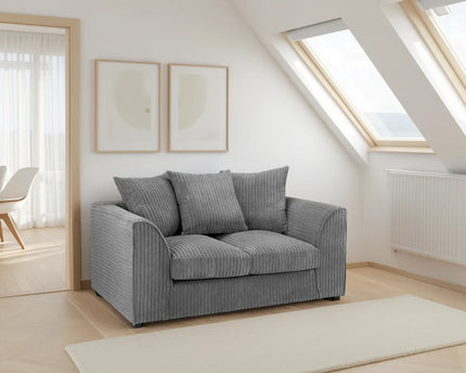 Harley Jumbo Grey 2 Seater Sofa