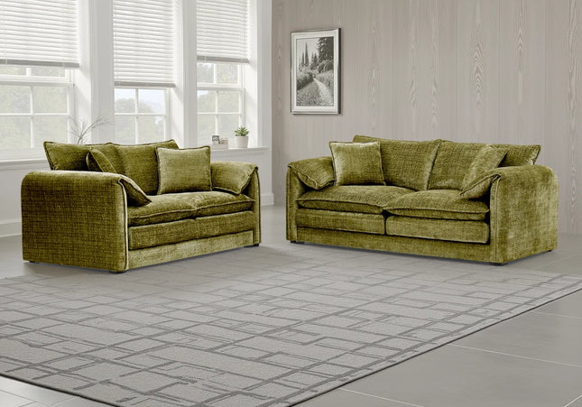 Solaya Green 3+2 Sofa Set