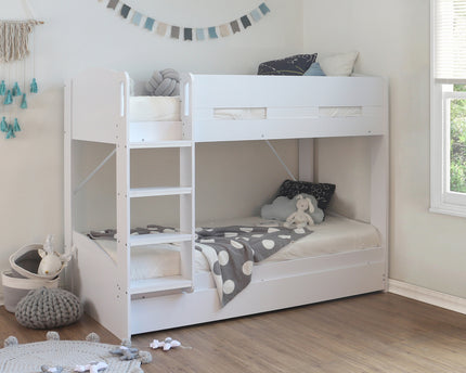Billie White Trundle Bed Bundle
