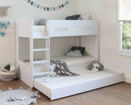 Billie White Trundle Bed Bundle